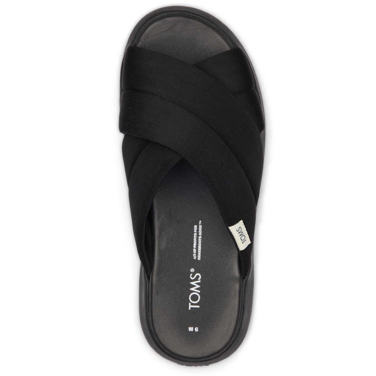 Women's Mallow Crossover Water Friendly Black For Women Sliders