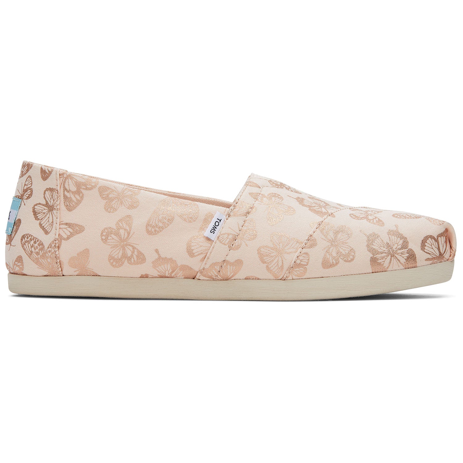 Women's Butterfly Foil Print Peach Women Slip On