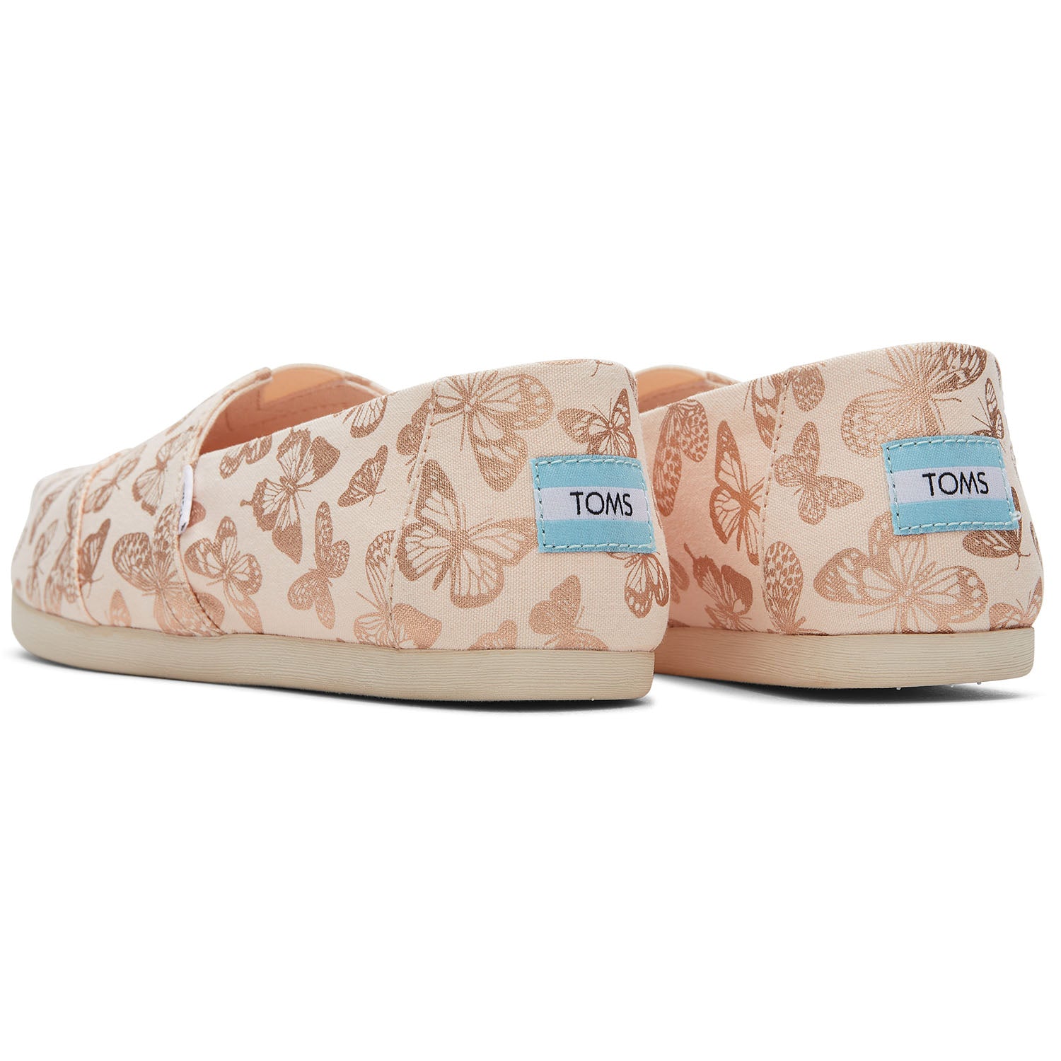 Women's Butterfly Foil Print Peach Women Slip On