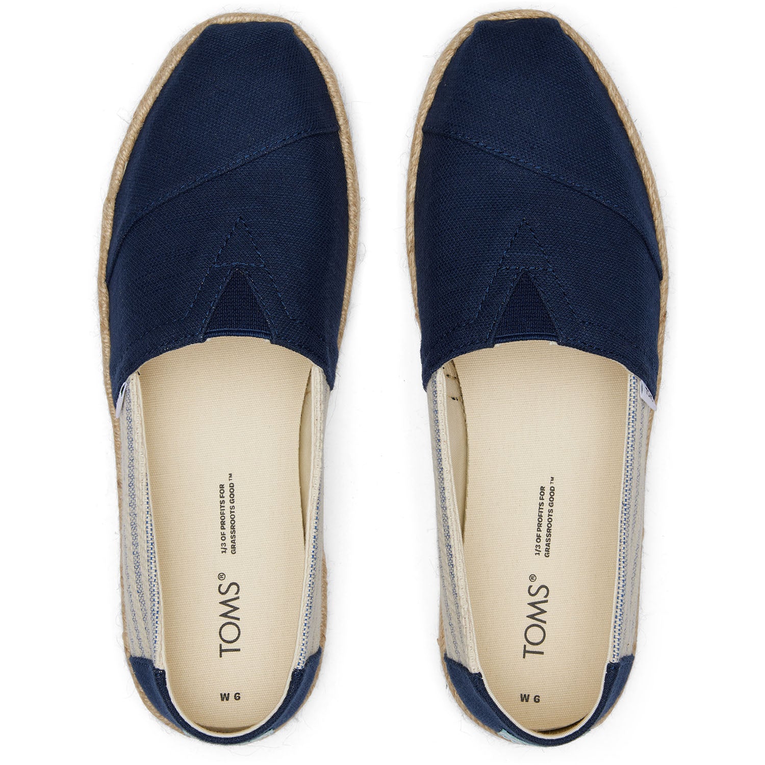 Women's Navy Stripe Sustainable Espadrilles For Women Slip On