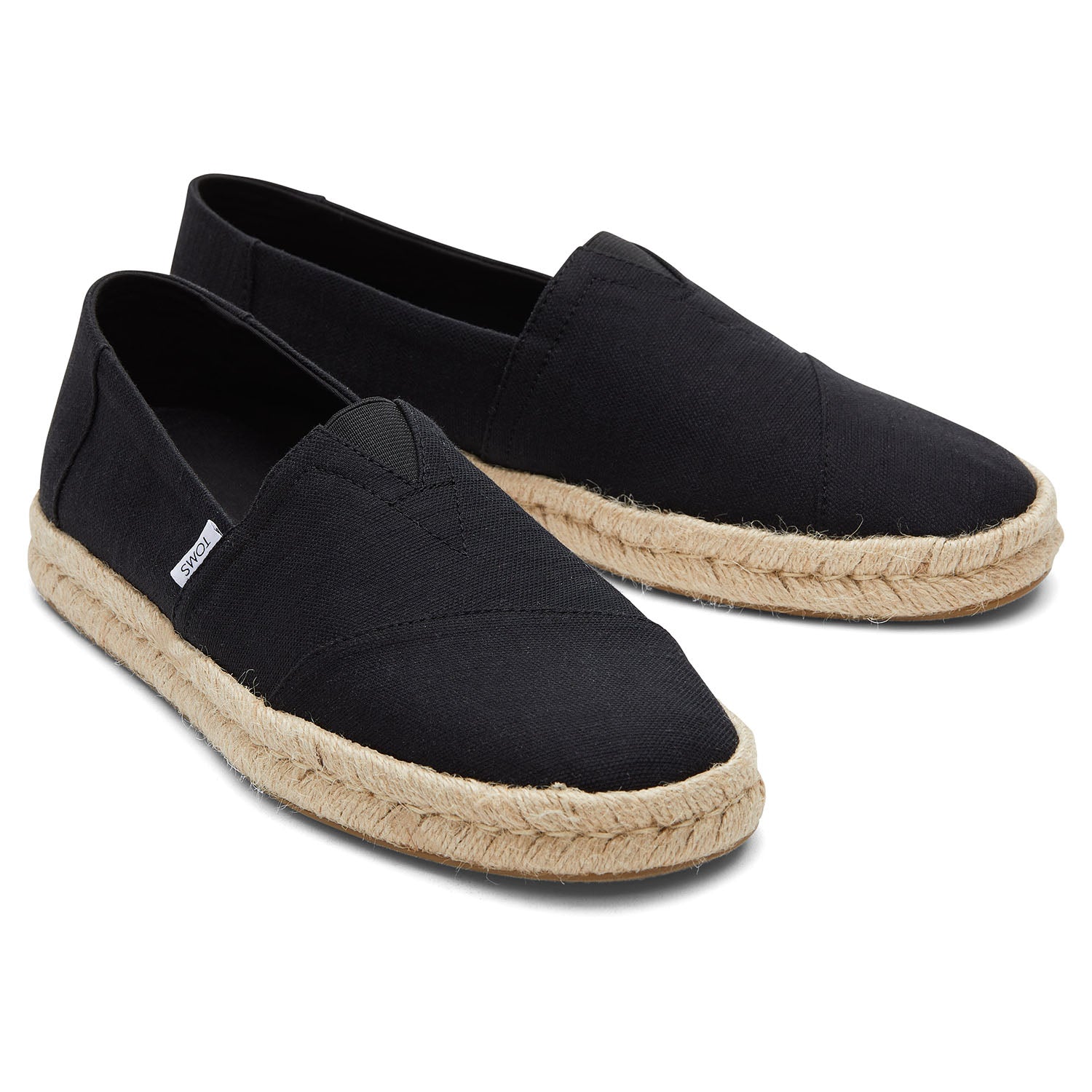 Men's Jute Wrap Espadrilles Black Men Slip On