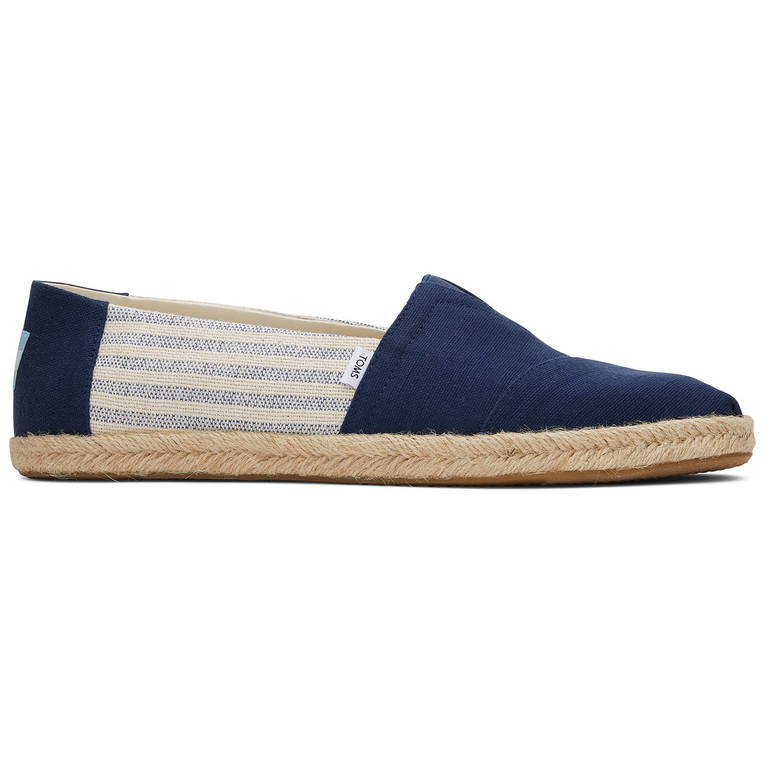 Men's Denim Stripe Espadrilles Navy For Men Slip On