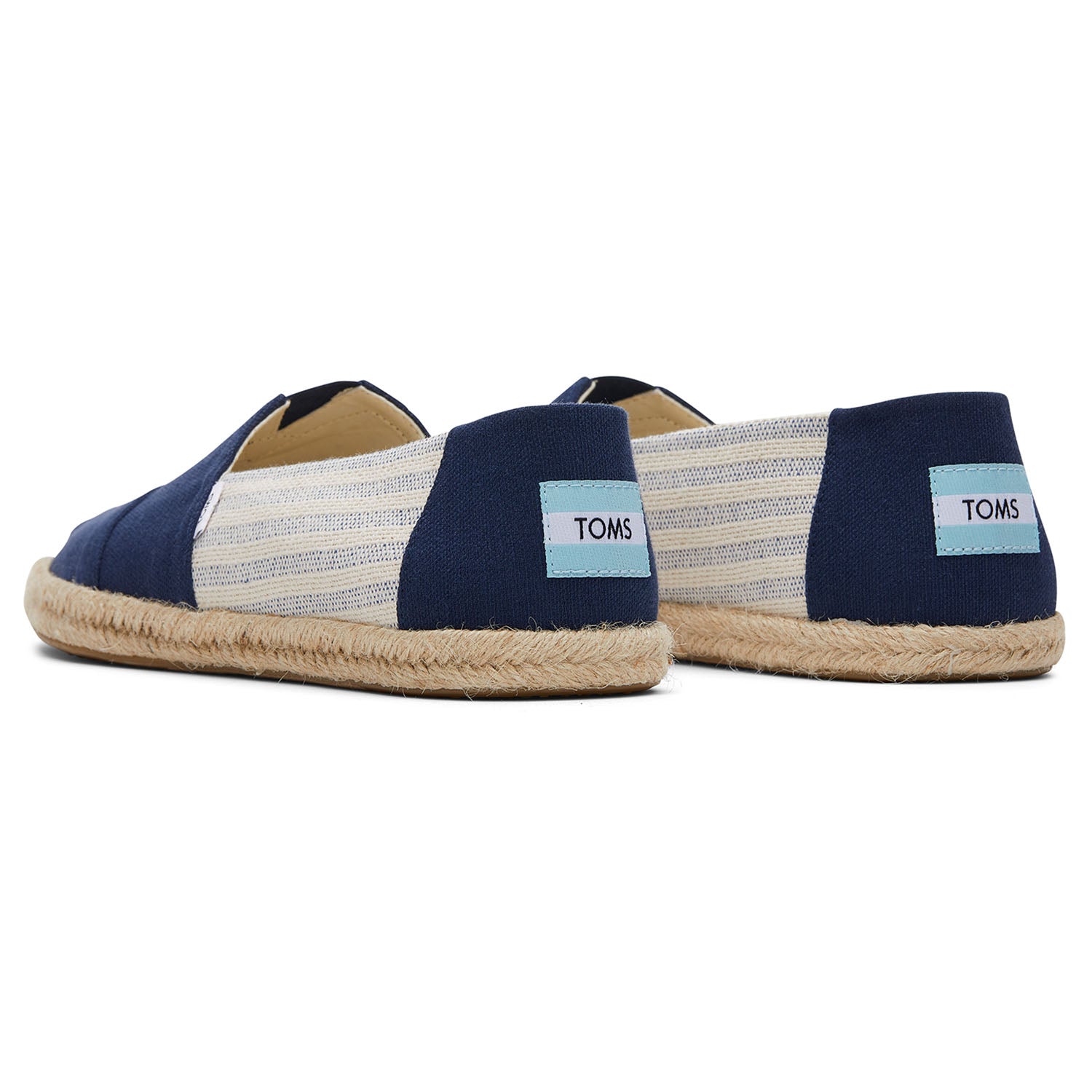 Men's Denim Stripe Espadrilles Navy For Men Slip On