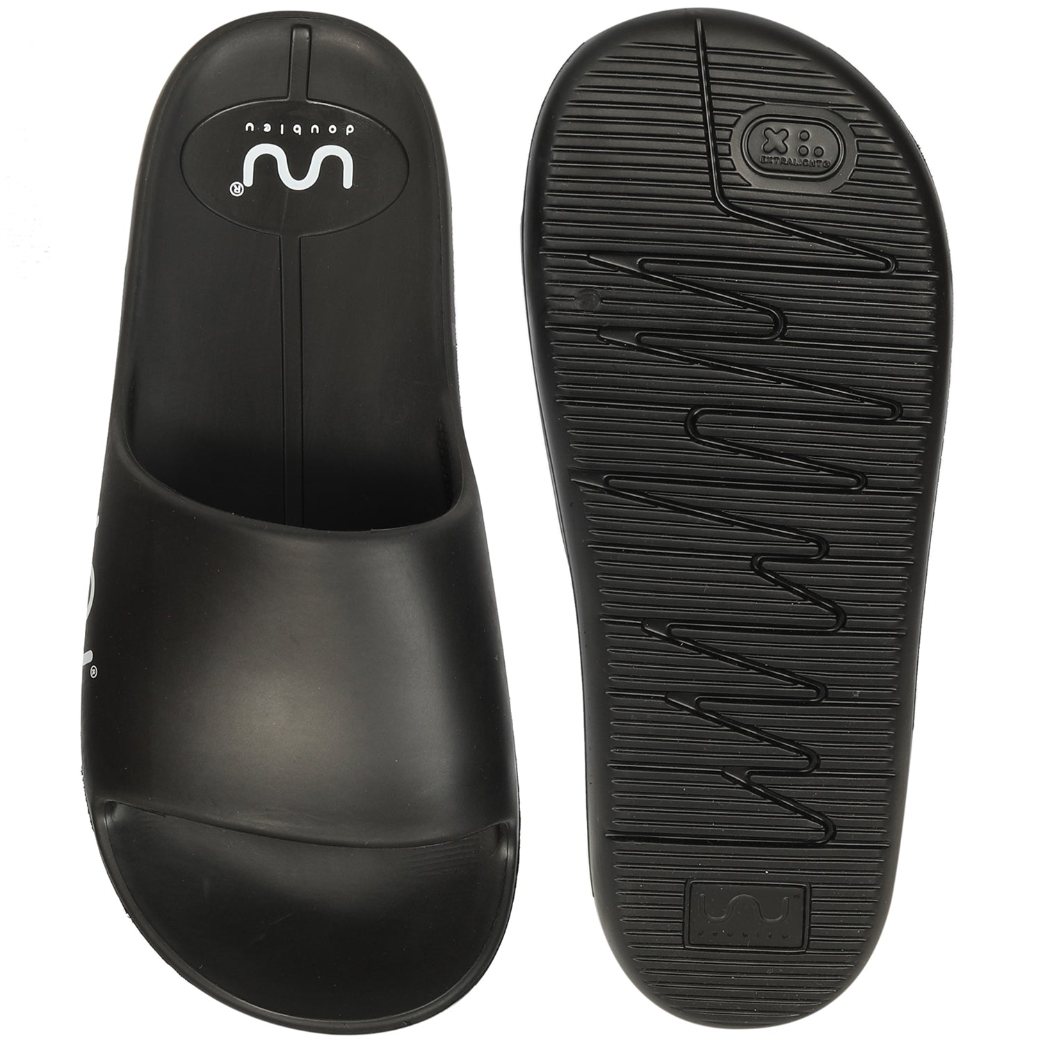 Doubleu Women Regular Black Flip Flops