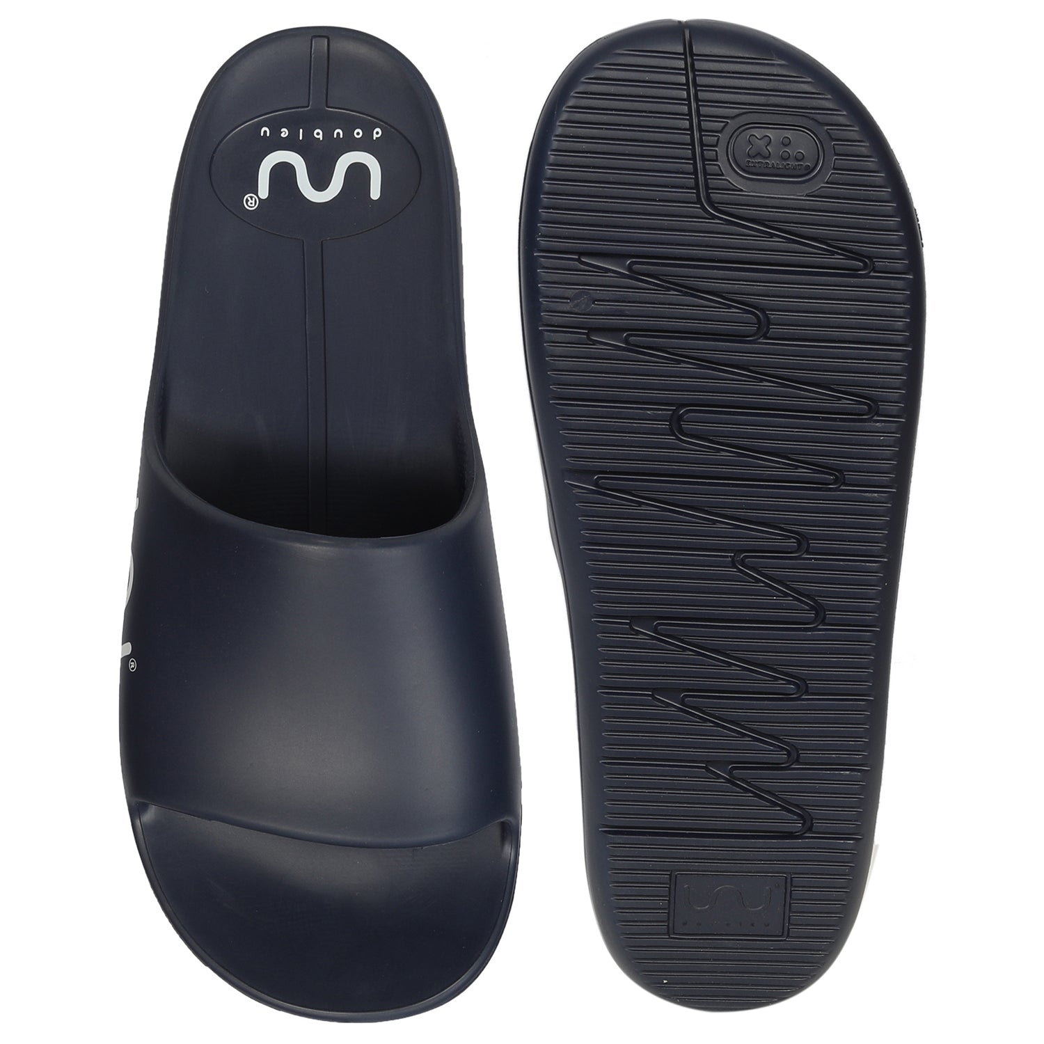 Doubleu Men Regular Navy Blue Flip Flops