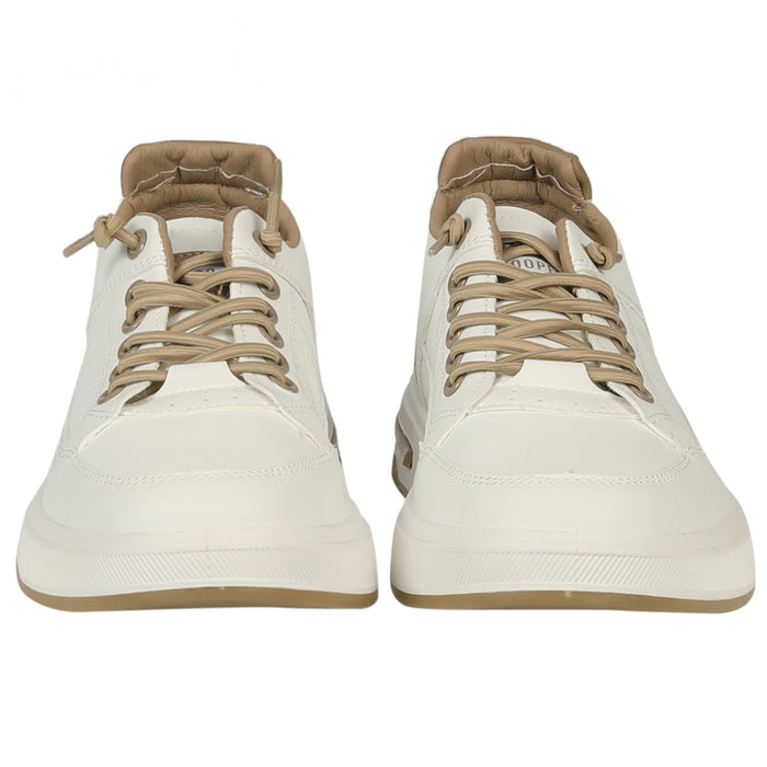 Hoopers Men Lace-Up White-Beige Casual Shoes