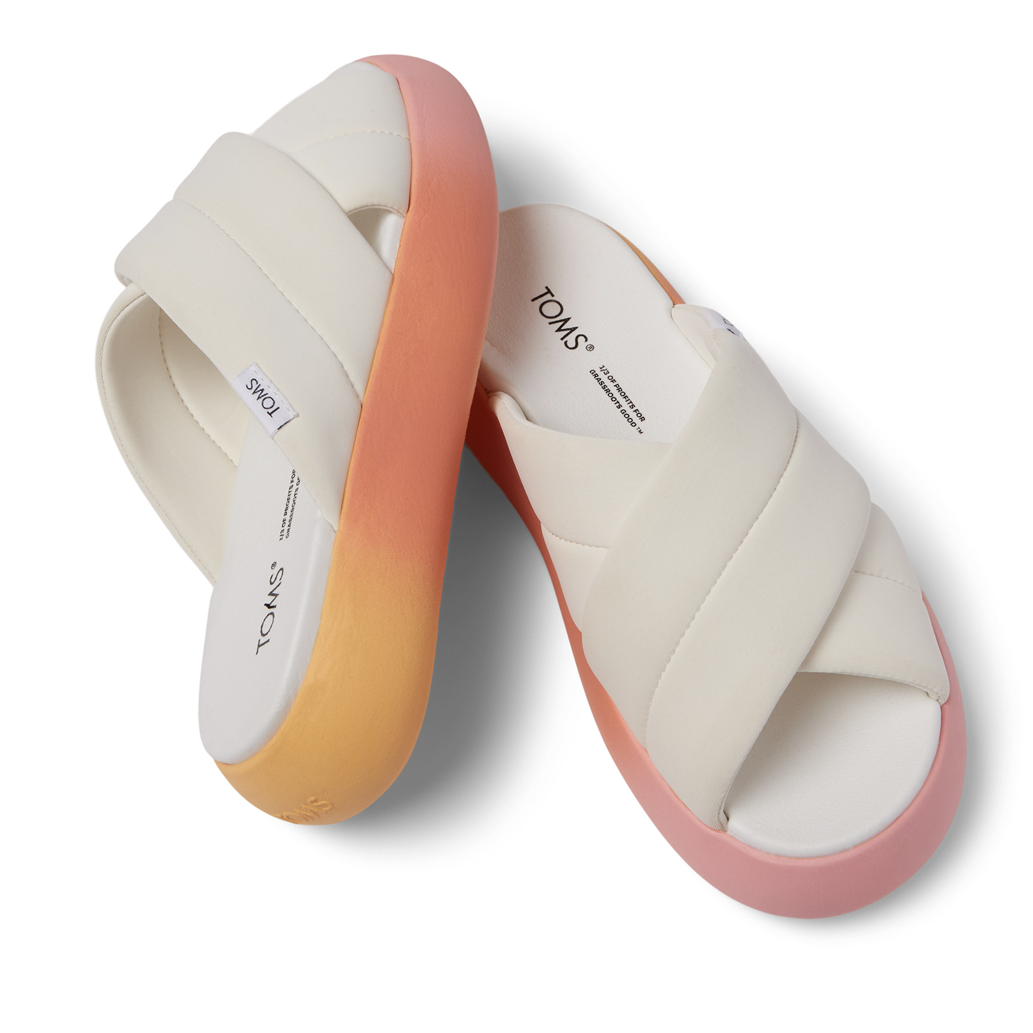 Women's Alpargata Mallow Crossover White Ombre Slides On