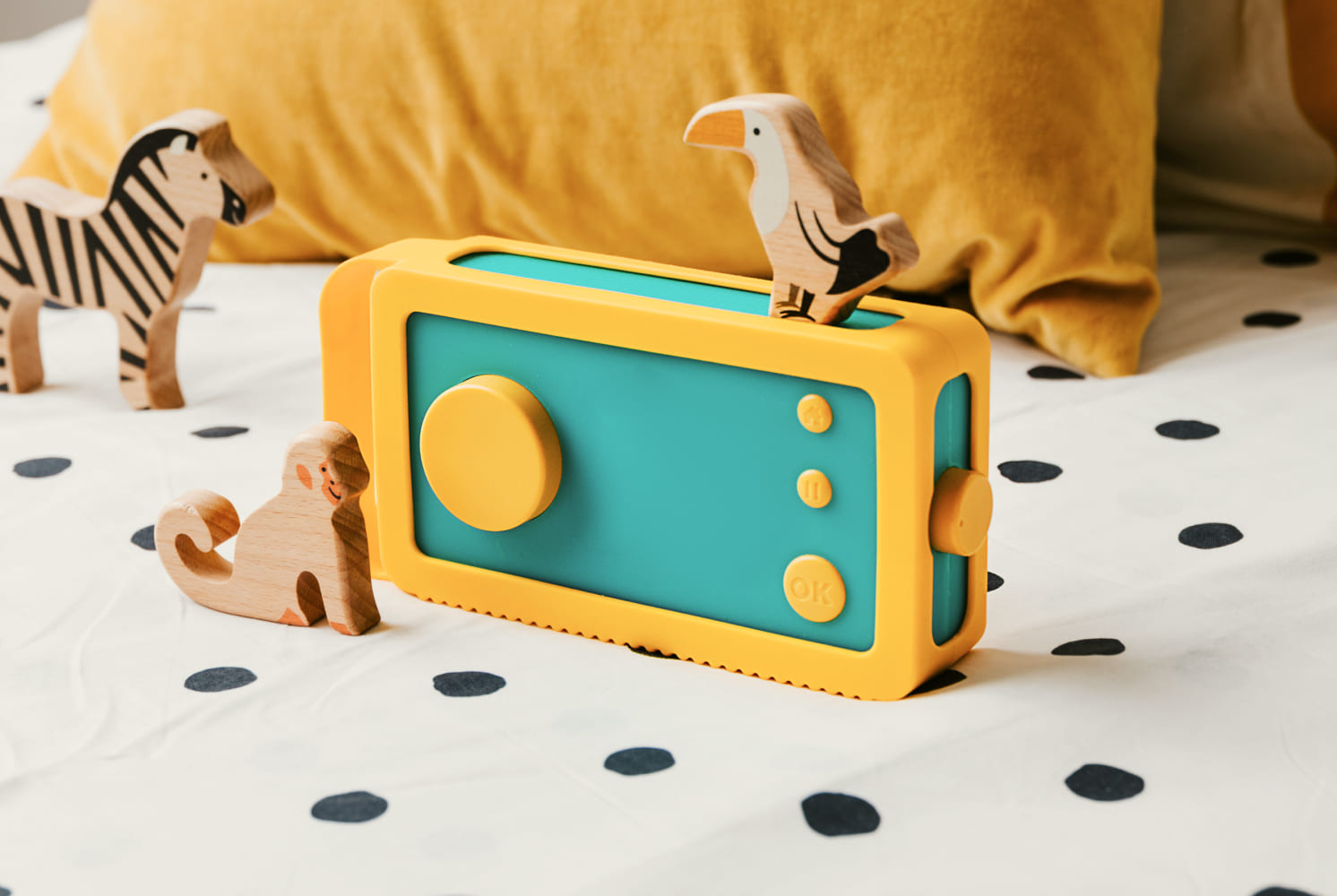 Pack - Ma Fabrique à Histoires verte et sa coque de protection jaune