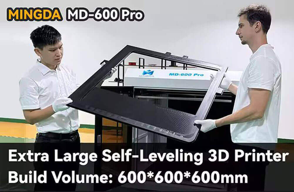 Mingda MD 600 MD-600 Pro Large Format 3D Printer Professional Large Scale Industrial 3D Printer Build Volume Big Print Size 600x600x600mm