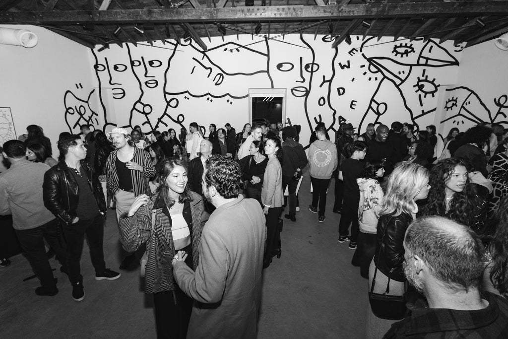 crowd at shantell martin gallery opening