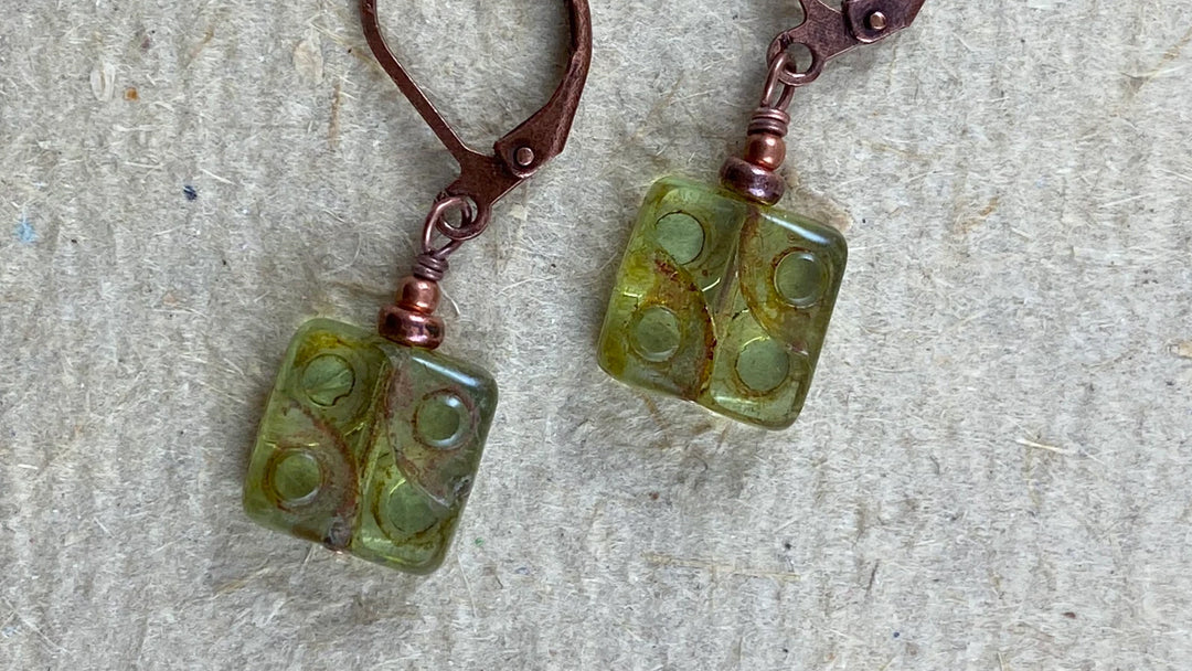 Necklaces made with glass casting techniques.