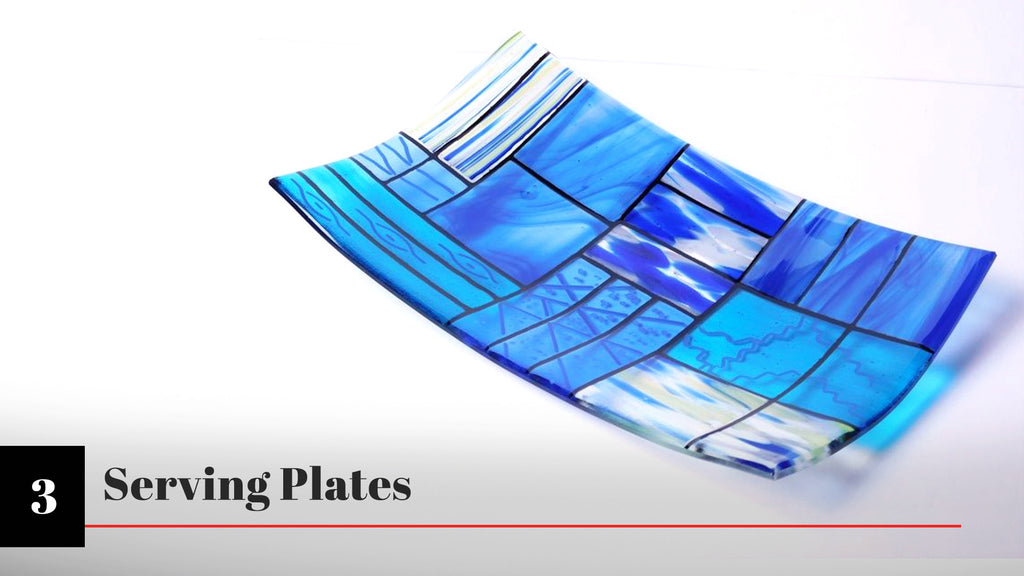 fused glass serving plate