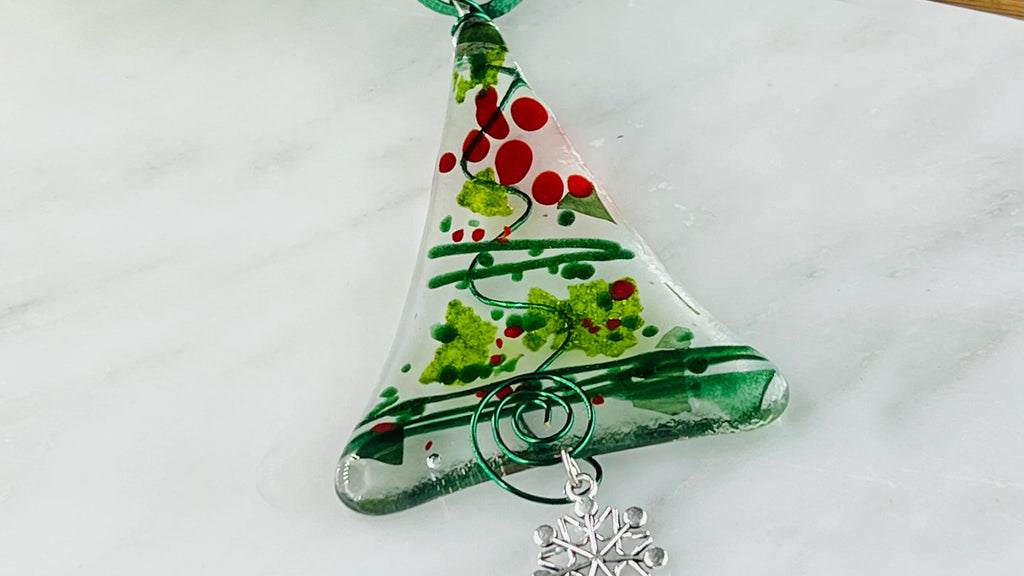 glass Christmas tree ornament