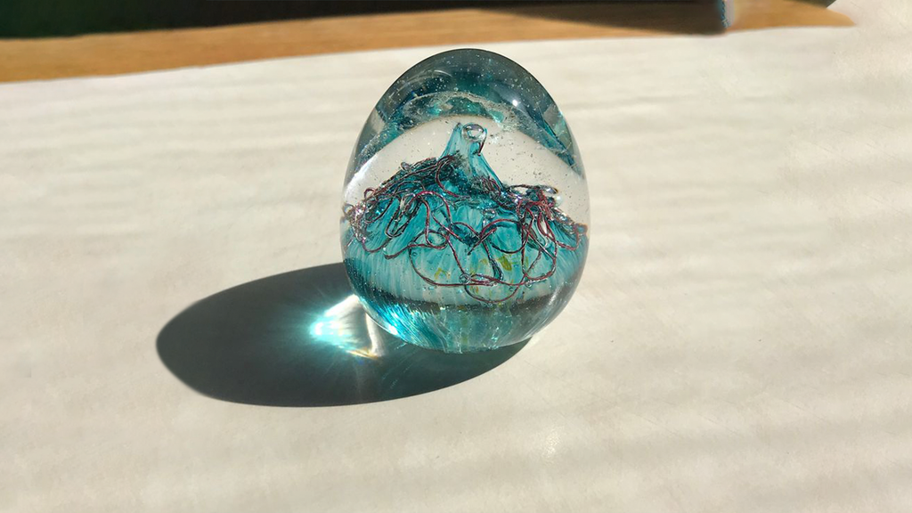 kiln formed glass paperweight that will amaze your friends