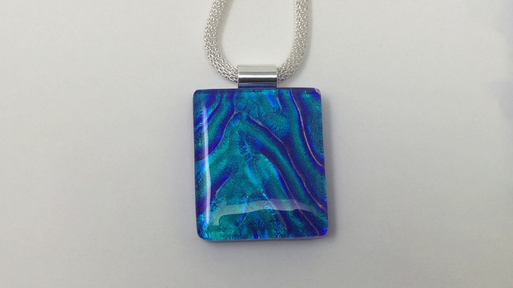 kiln formed glass pendant