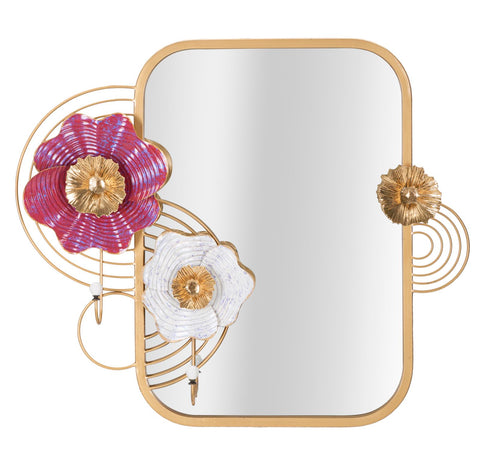 Set 3 Specchi Parete Decorativi Oro 25/35cm Plastica Libera Installazione  823893 