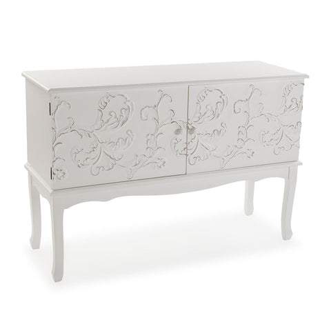 Mobile bagno shabby chic con decori incisi completo di specchio e applique  - Le Chic Arredamenti