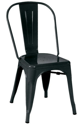 Sedia moderna per bar, sedia nera con seduta imbottita per cucina