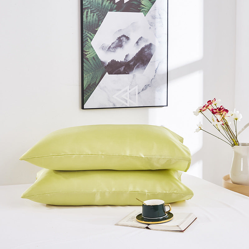 Satin/Imitation Silk Pure Color Pillow Case