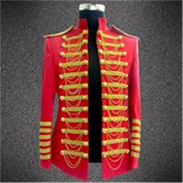 Fashion Royal Costumes for Men DJ Show Stage Performance Wear Clubwear Best Singer Clothing Tassel Decoration