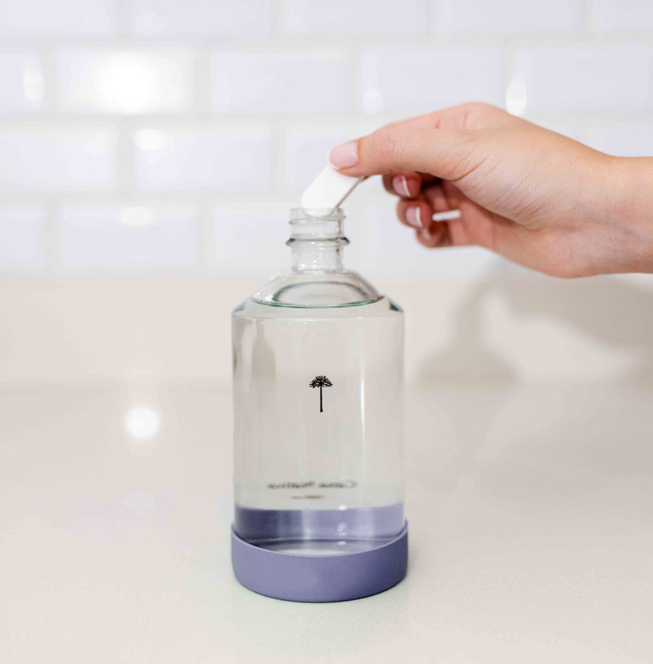 Botella Jabón Baño Vidrio Esmerilado - Reutilizable