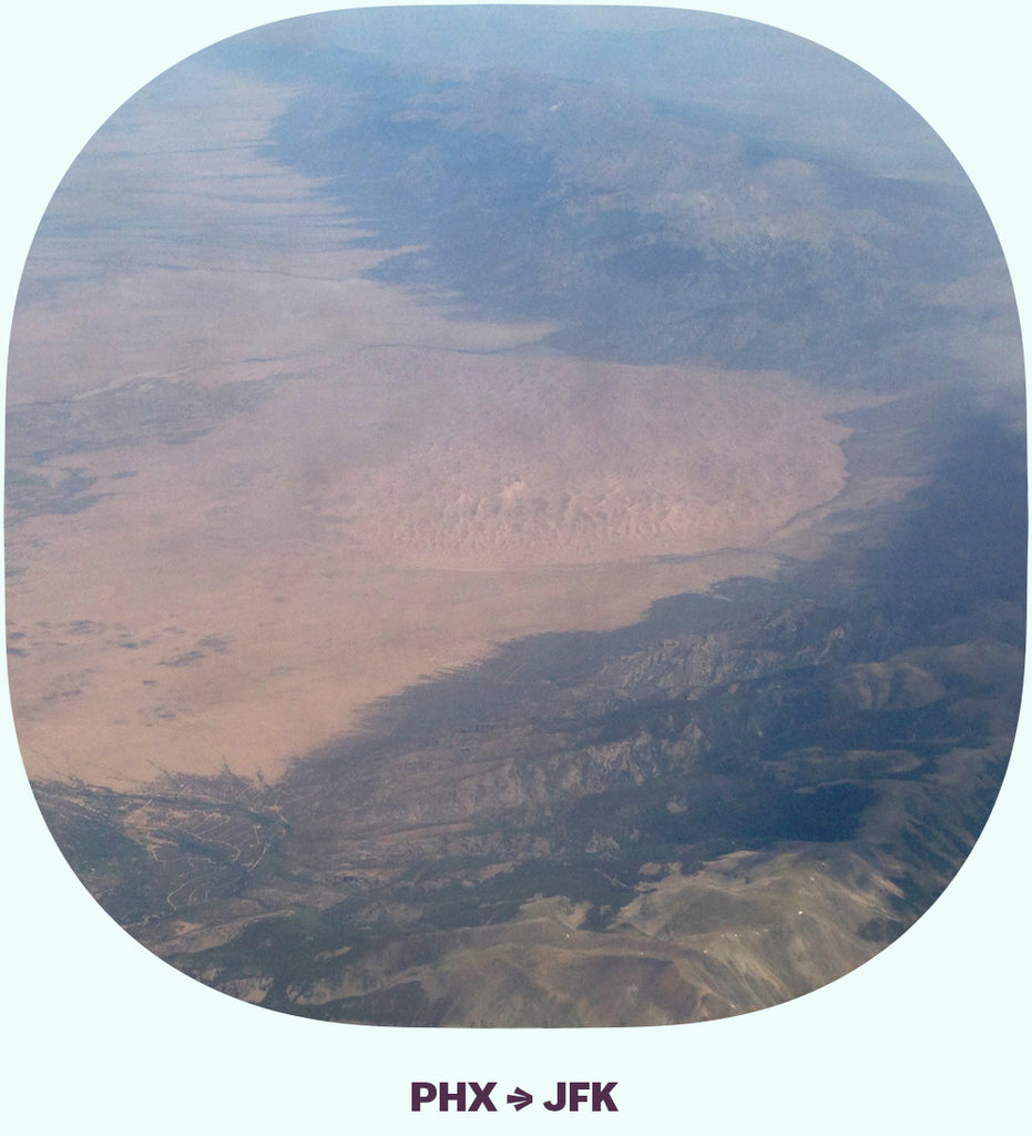 A dessert landscape seen from above