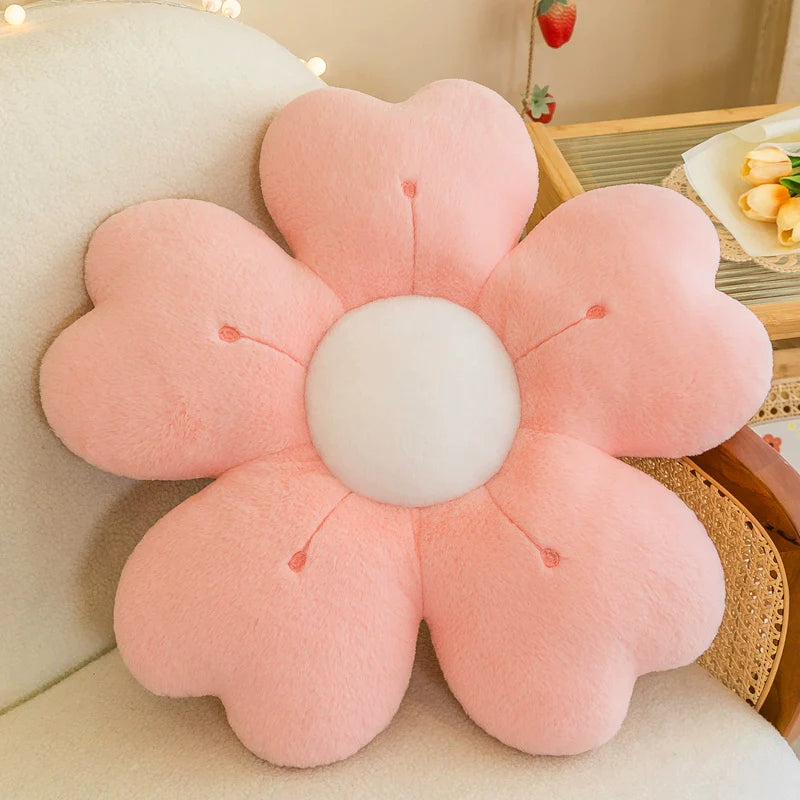 WANBAOLE Lily Flowered Plush Chair Pillow