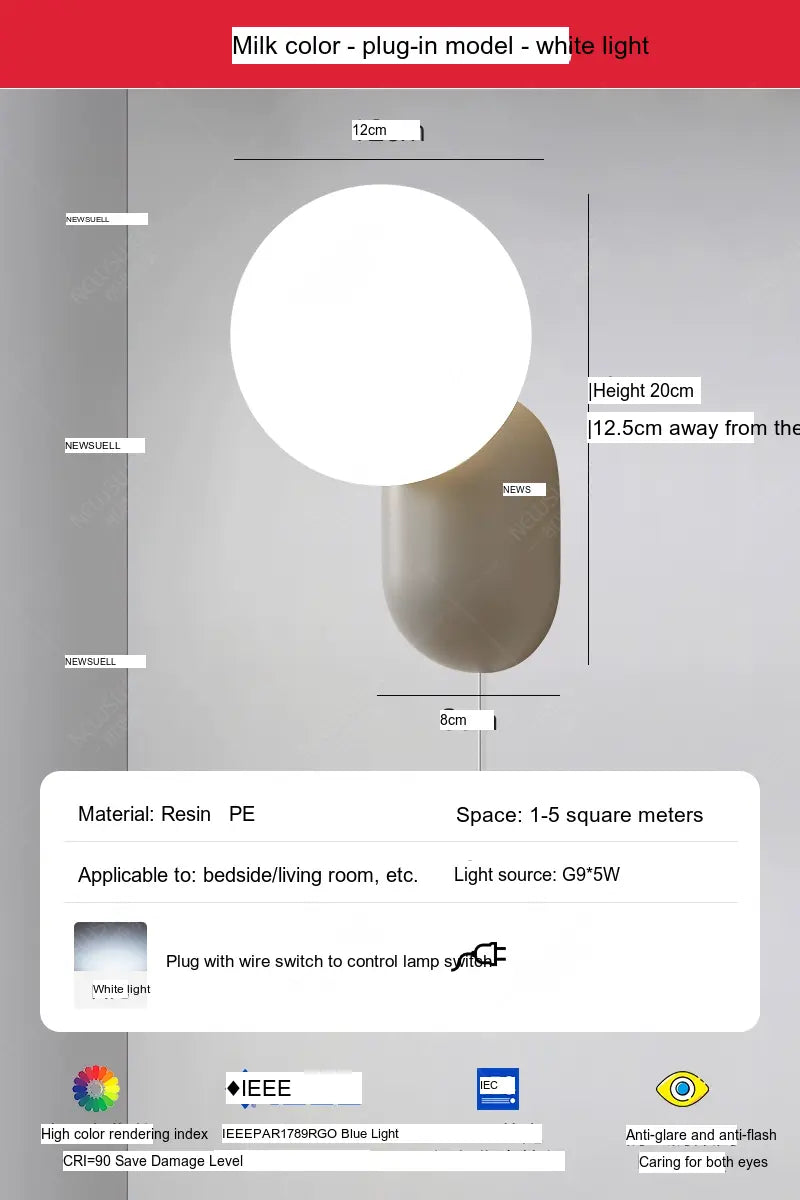 NEWVILLE Amara Soft Glow Minimalist Wall Lantern