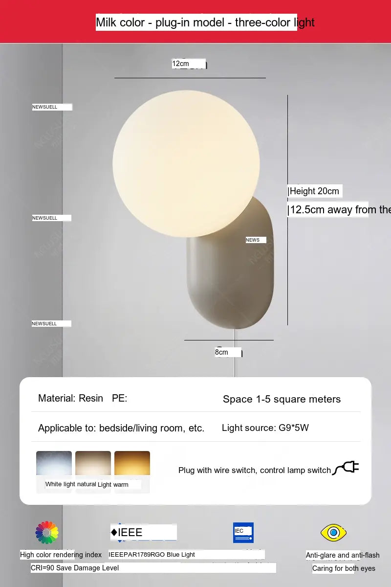 NEWVILLE Amara Soft Glow Minimalist Wall Lantern