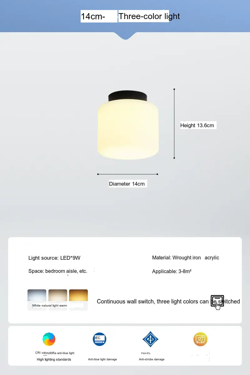 NEWVILLE Haruki Vintage Style Cream Table Lamp