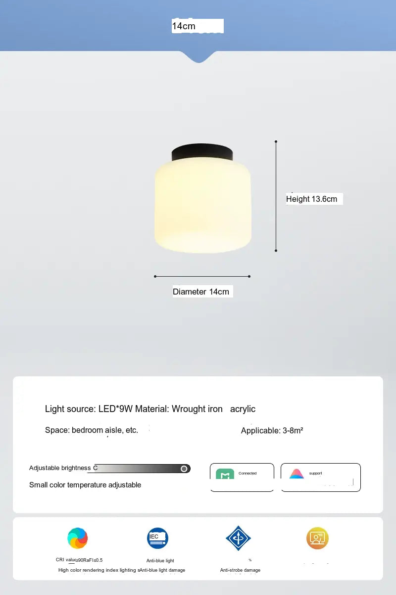 NEWVILLE Haruki Vintage Style Cream Table Lamp