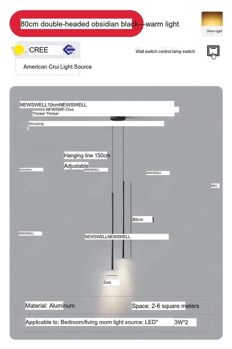 NEWVILLE Ikigai Sleek Scandinavian Minimalistic Ceiling Lamp