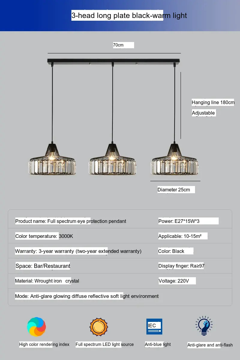 NEWVILLE Yamakawa Elegant Crystal Modern Ceiling Lamp