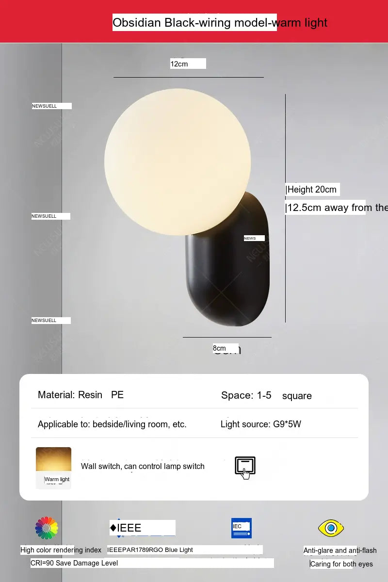 NEWVILLE Amara Soft Glow Minimalist Wall Lantern
