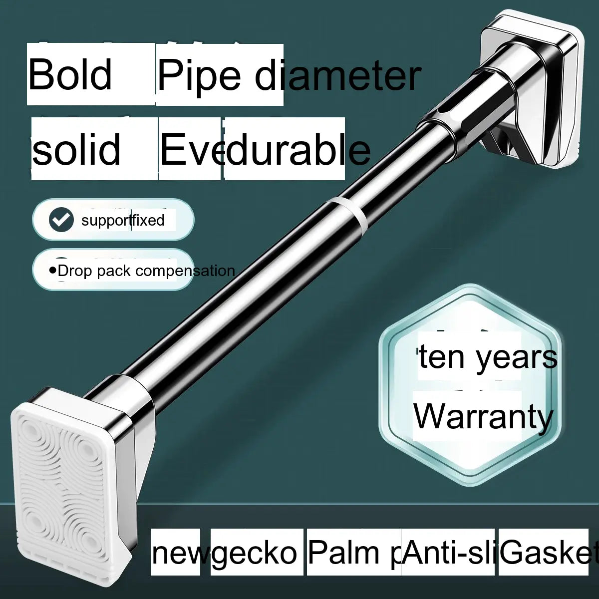 ZHIFAN Haruki Adjustable Stainless Steel Wardrobe Support Rod