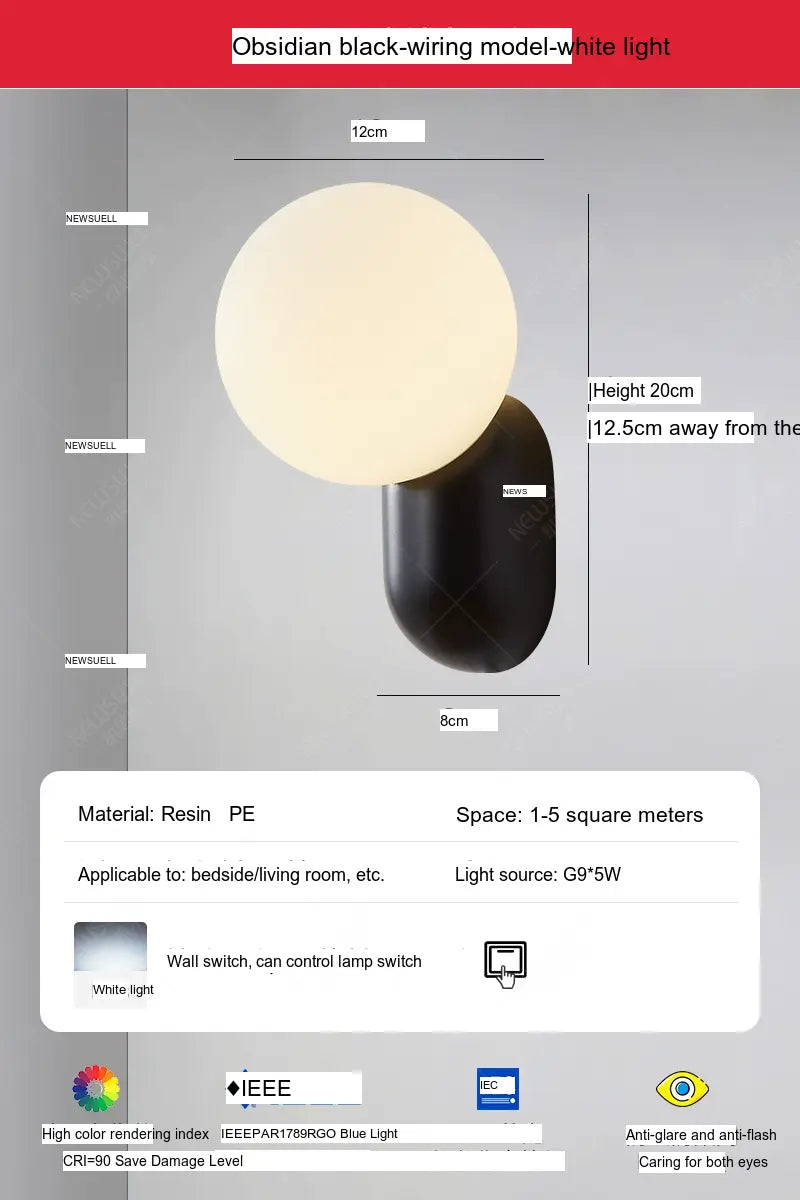 NEWVILLE Amara Soft Glow Minimalist Wall Lantern