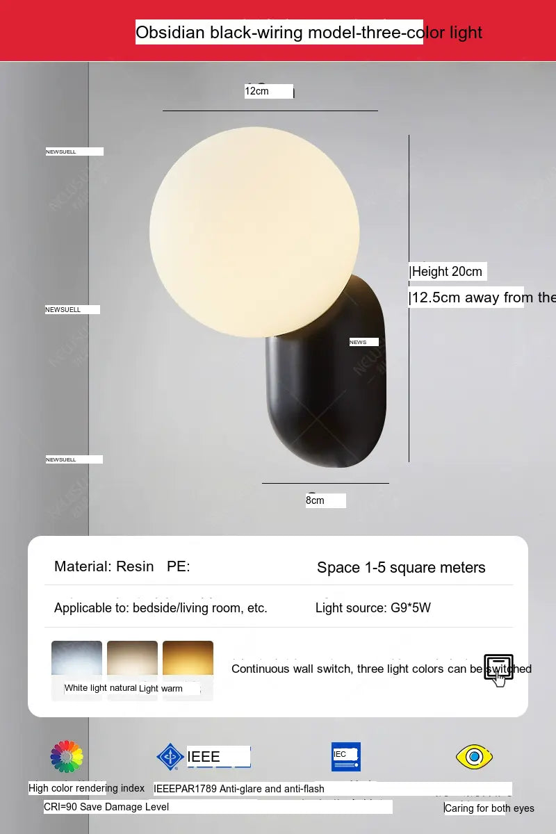 NEWVILLE Amara Soft Glow Minimalist Wall Lantern