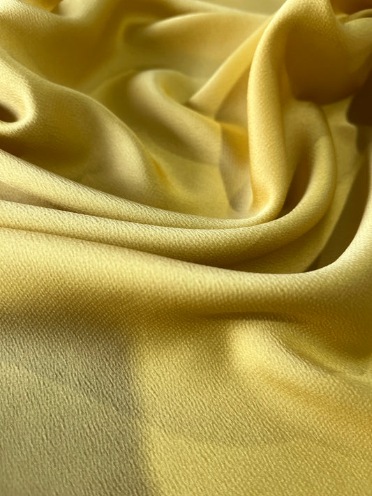 Crêpe Satin Citron Yellow