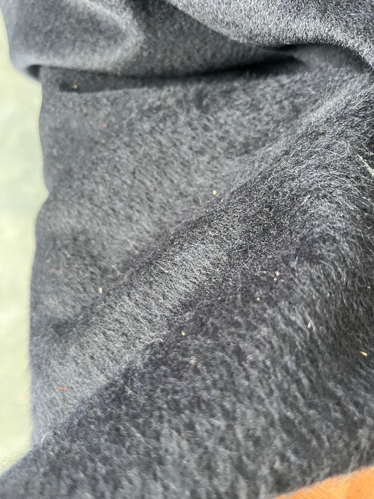 WOOLY BOILED WOOL NAVY – Wasted Fabrics