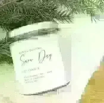 snow day winter candle 