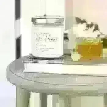 Bee Happy honey candle