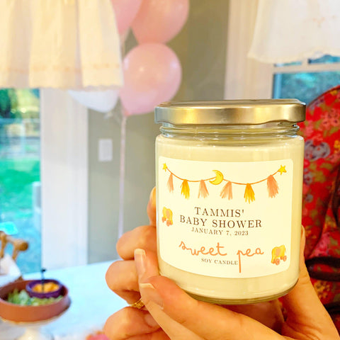 baby shower candle favor