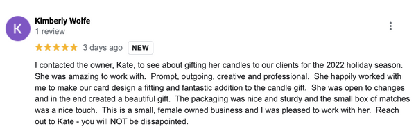 corporate candle gifts