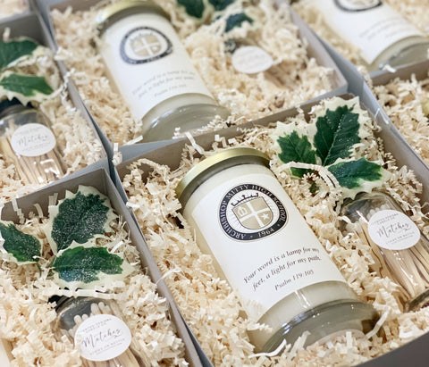custom label candle gift boxes