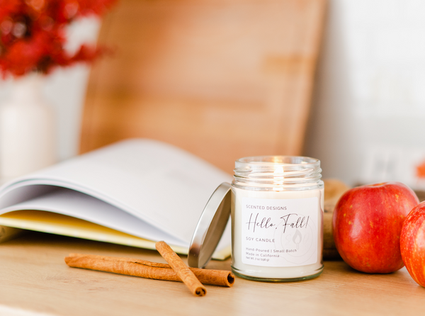 hello fall candle for kitchen