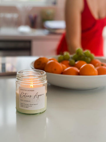 citrus scented candle