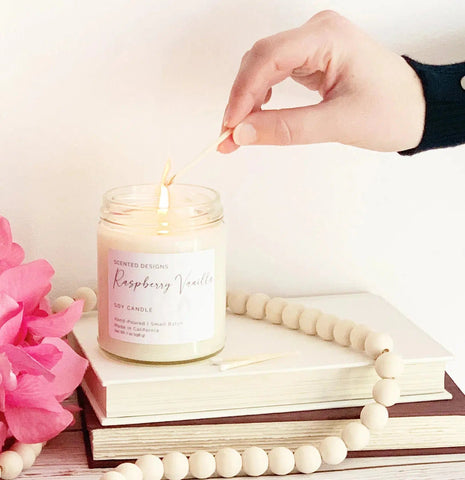 Raspberry Vanilla Soy Candle | Signature Jar