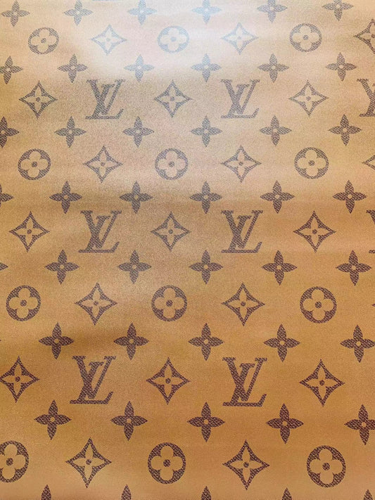 Classic LV vinyl crafting leather fabric For Handmade Shoes