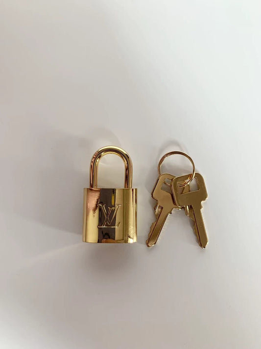 New Louis Vuitton Metal Gold Lock With Key For Handmade Bag