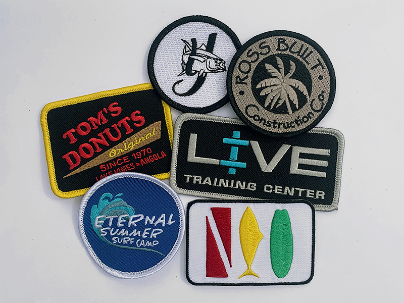 Custom Embroidered patches from local customers at Salty printing